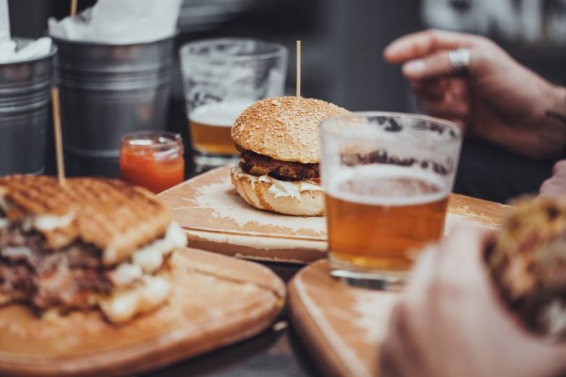 Burger and beer