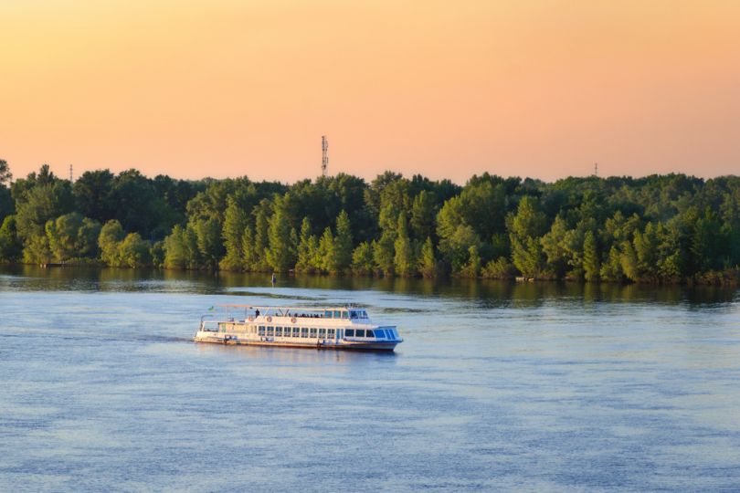 Boat on Dnipro
