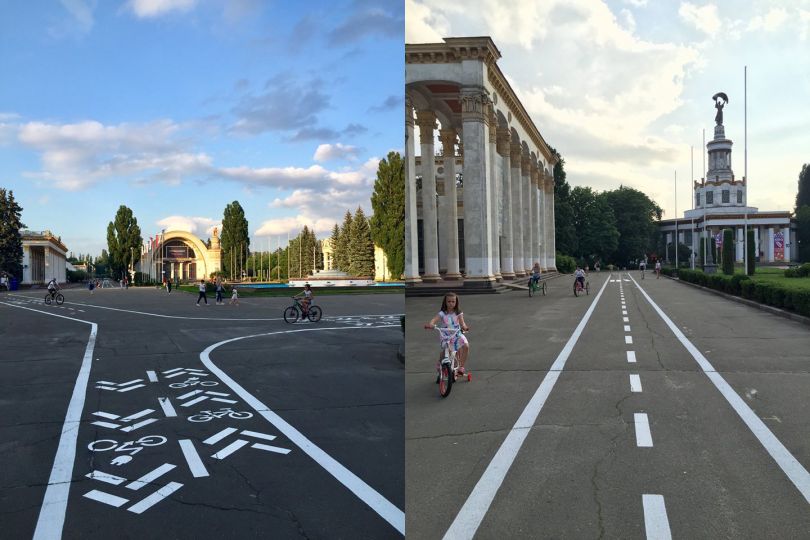 Bicycle tracks in Kyiv