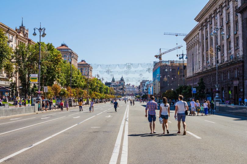 Pedestrians on Khreshchatyk