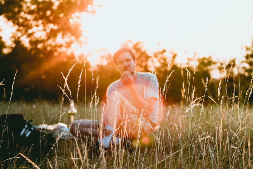 Man on a picnic