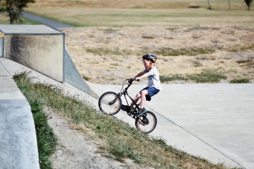 Kid on a bike