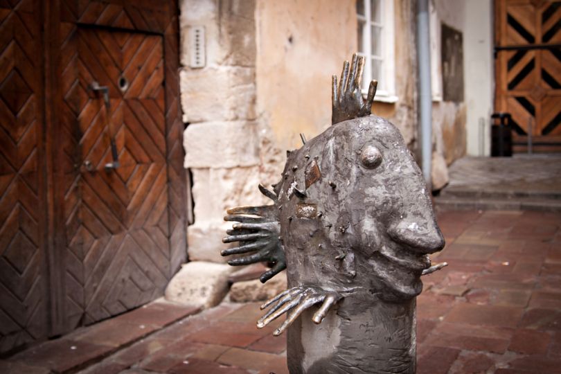 Interesting sculpture in Dzyga art gallery