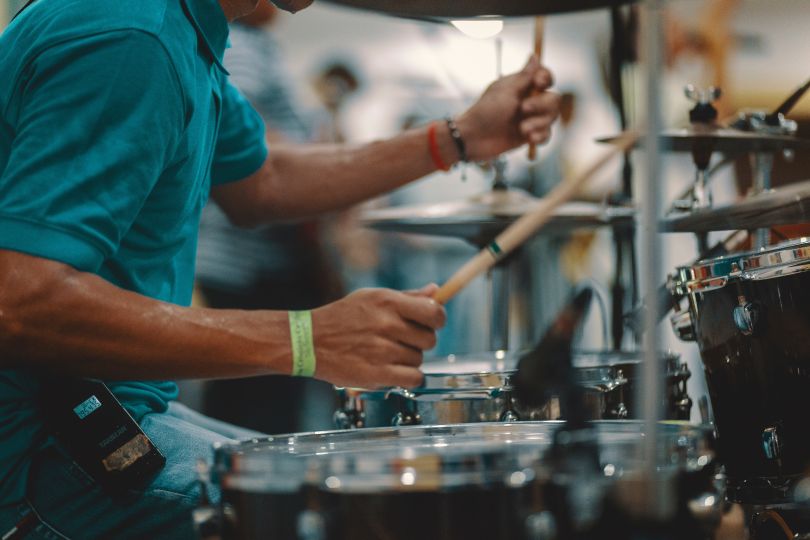 Drummer playing