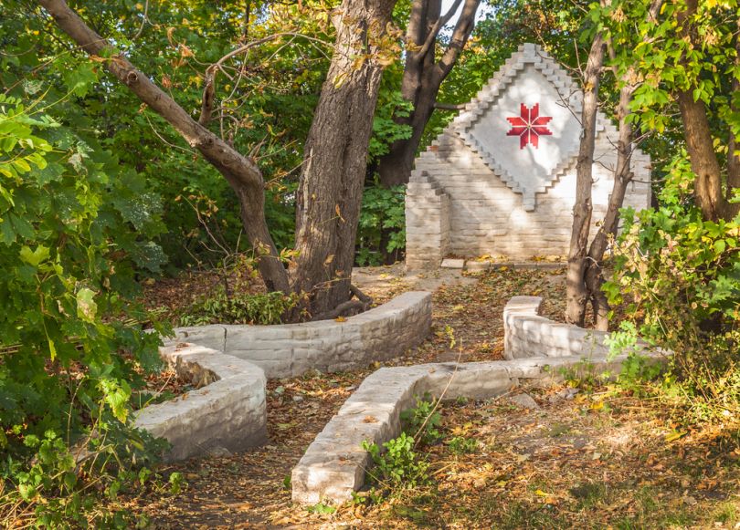 old tomb in forest