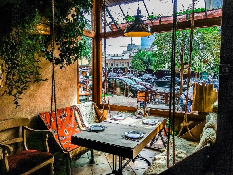 cozy restaurant table by window