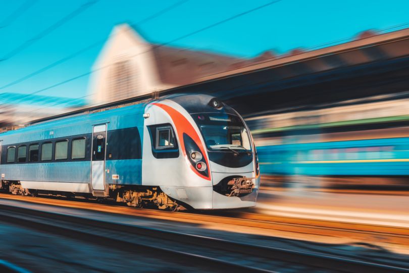 Intercity train in Ukraine