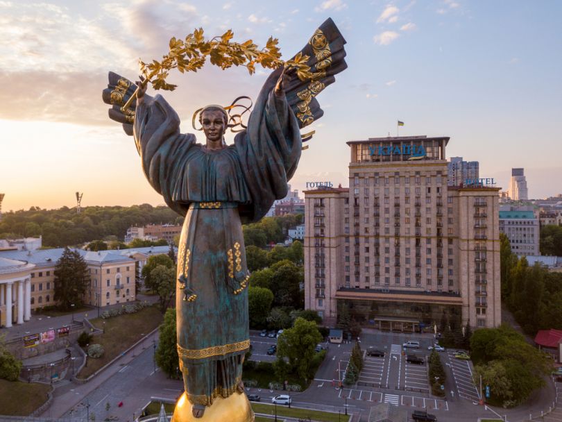 The Independence monument in Kyiv