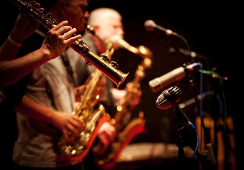 Band performing jazz