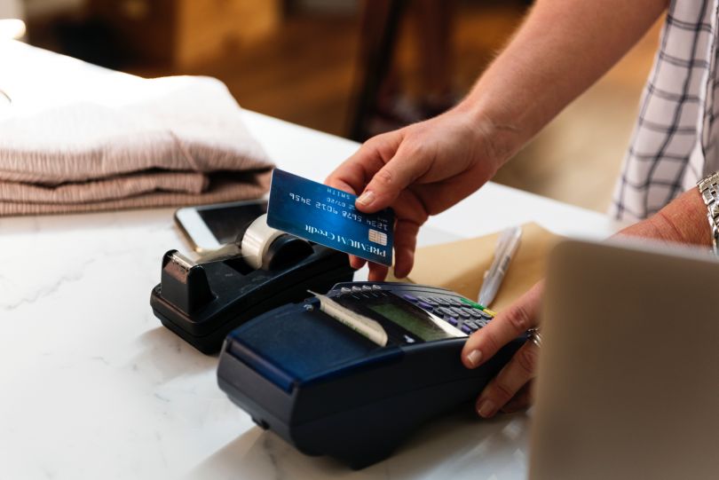 Man paying with a credit card