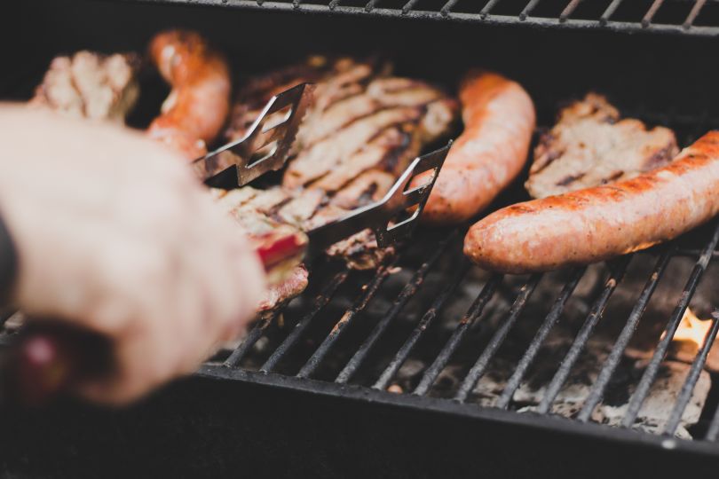 Man making BBQ