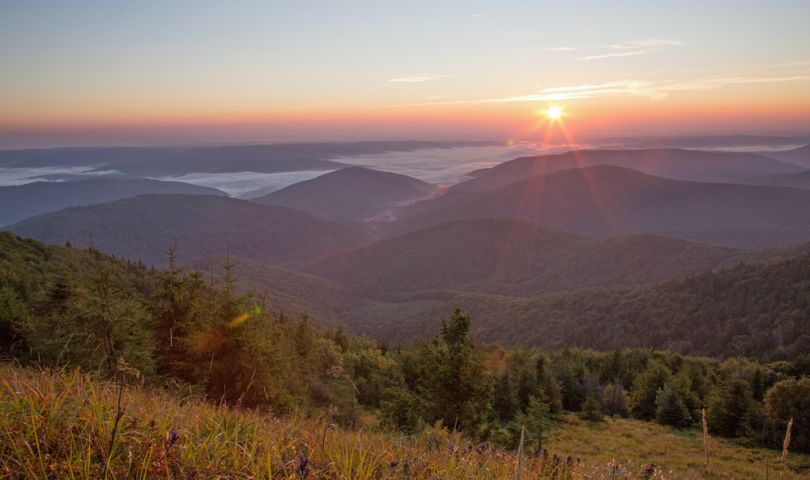 Parashka mountain in Skole Beskids National Park