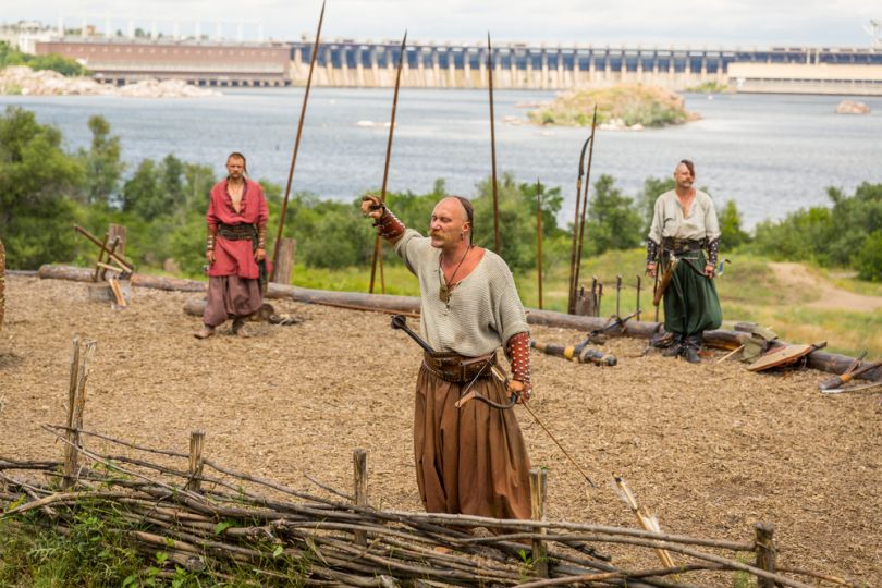 men dressed as cossacks