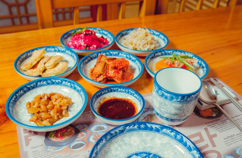 korean dishes on table