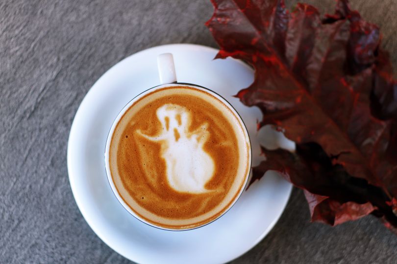 Spooky ghost coffee