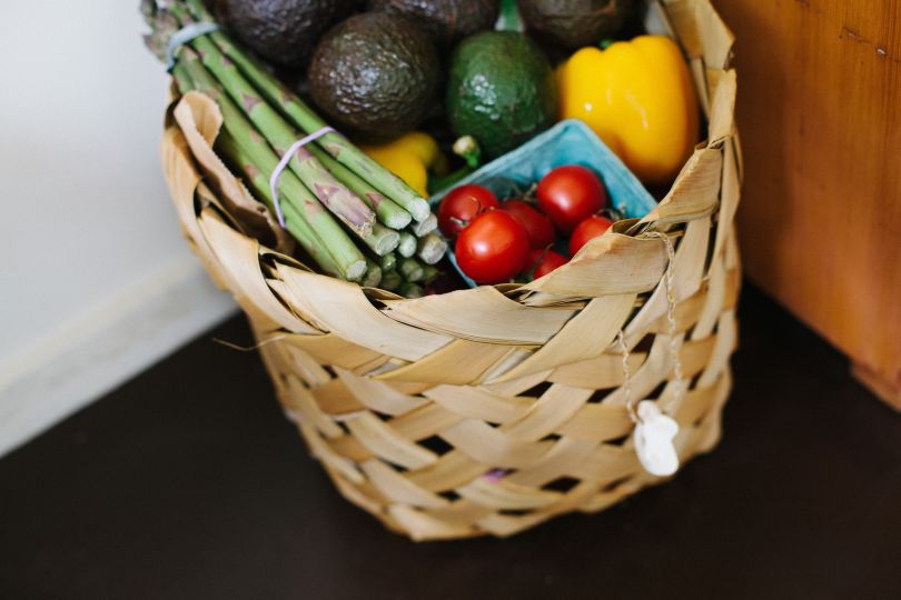 Basket full of veggies