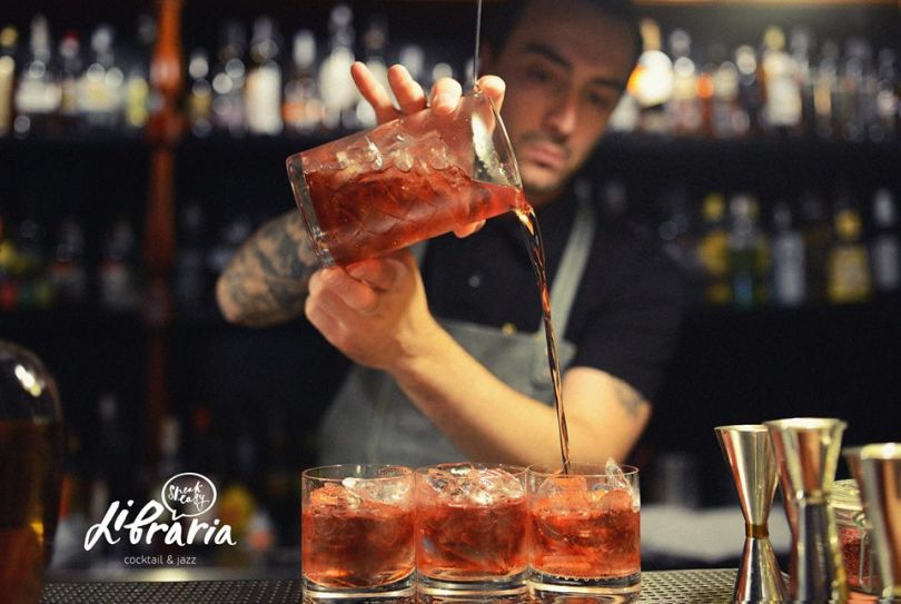 Bartender pouring a drink