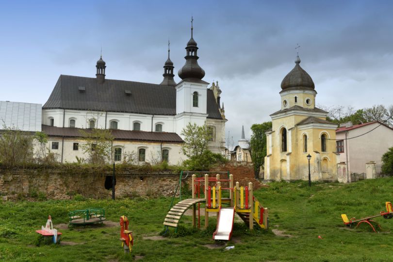 church and kids playground