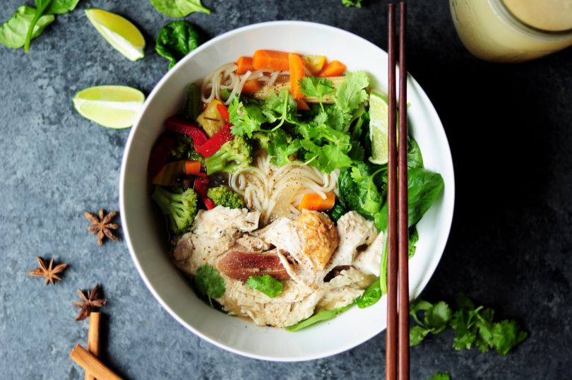 Pan-Asian dish in a bowl