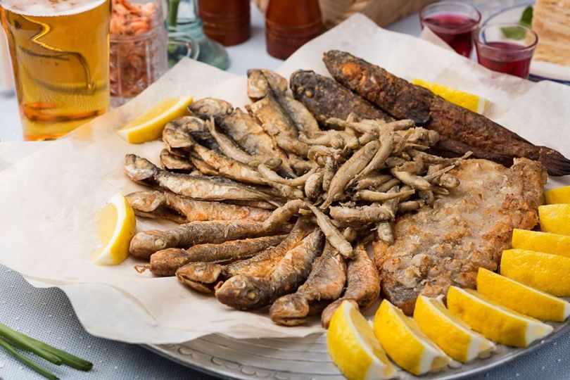 Seafood at Liubchik restaurant in Kyiv