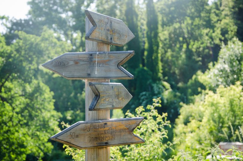 Signs in Sharivka village