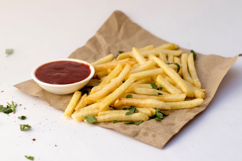 French fries with a sauce