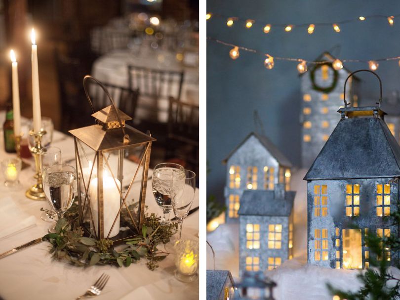 Rustic New Year's Eve table decor