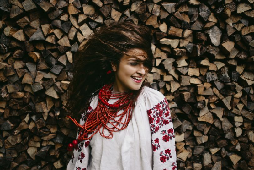 Girl in traditional Ukrainian vyshyvanka