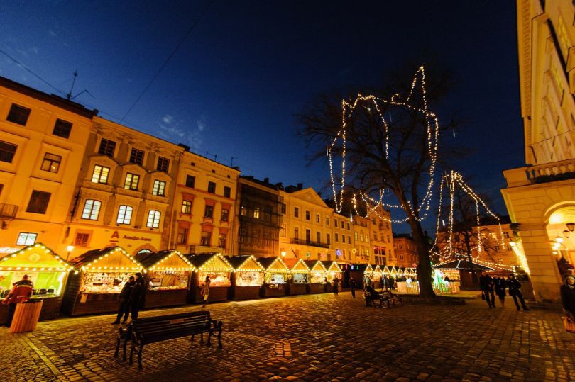 Christmas market in Lviv