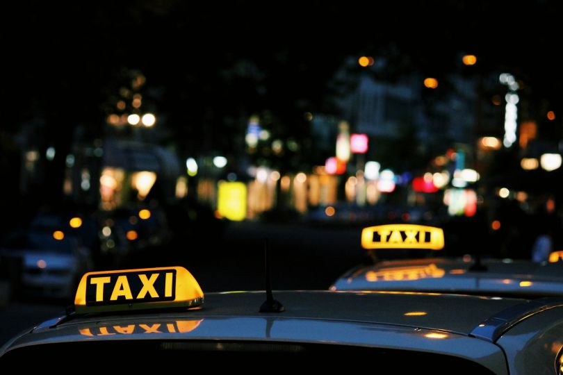 Neon taxi signs