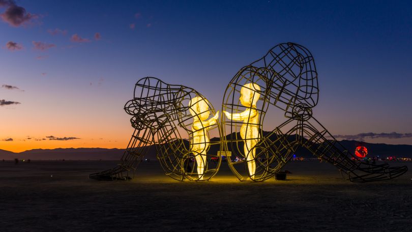 Burning Man Love statue