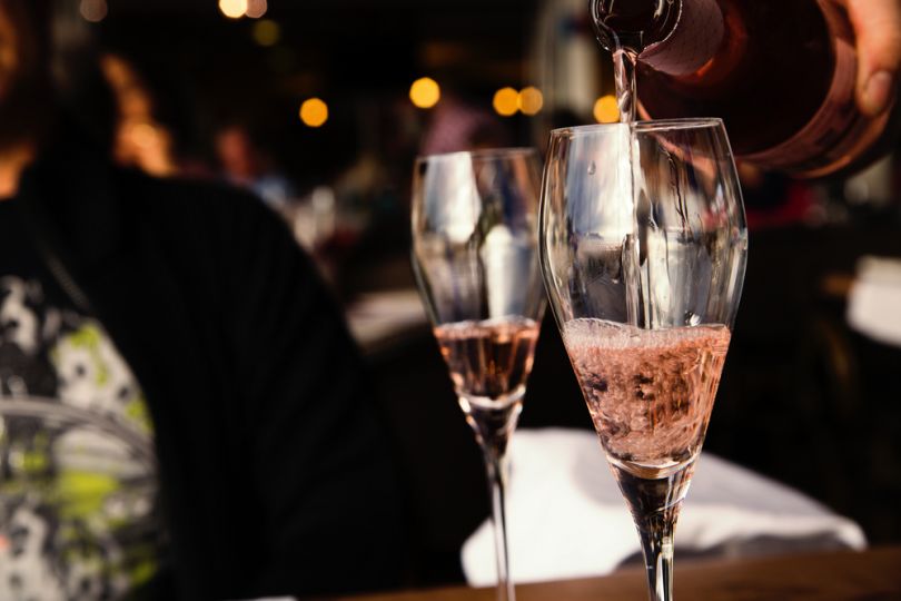 Rosé wine glasses