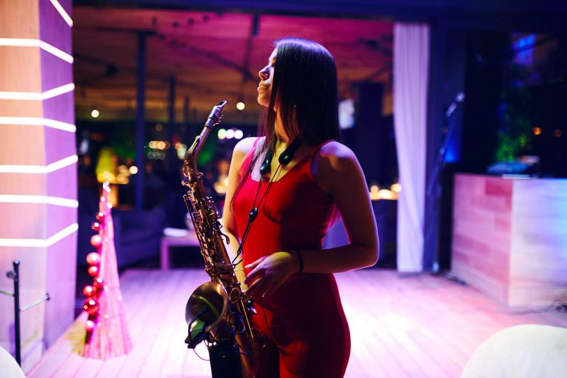 Girl with a sax