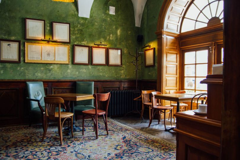 Old interior of a restaurant