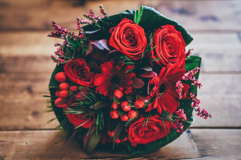 bouquet of red flowers