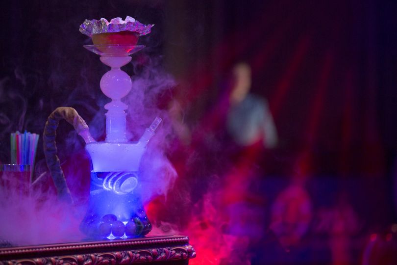 Classical hookah in mist