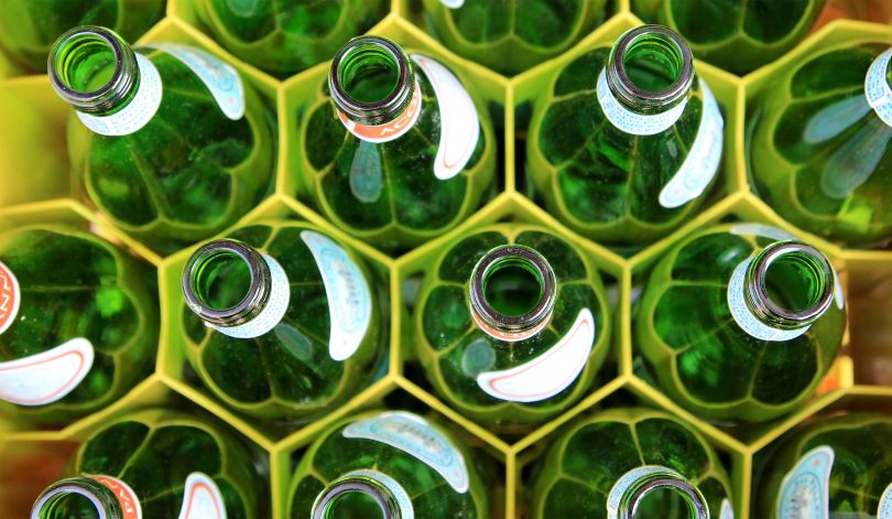 Bottles to be recycled