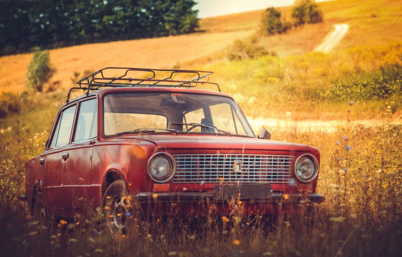 Old car in the field