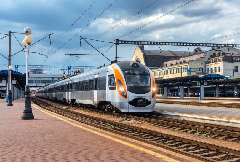 Intercity train in Ukraine