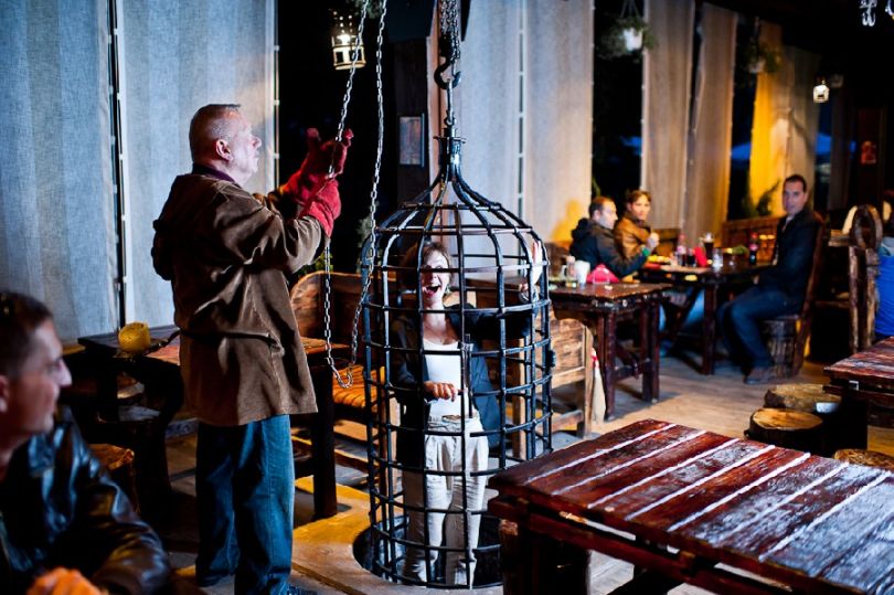 Theatrical performance in Lviv restaurant