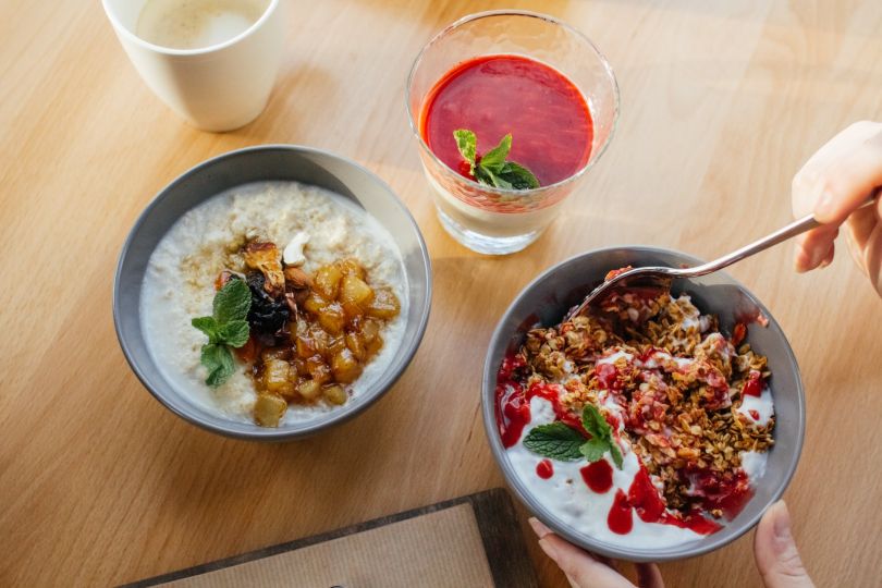 Healthy food in bowls