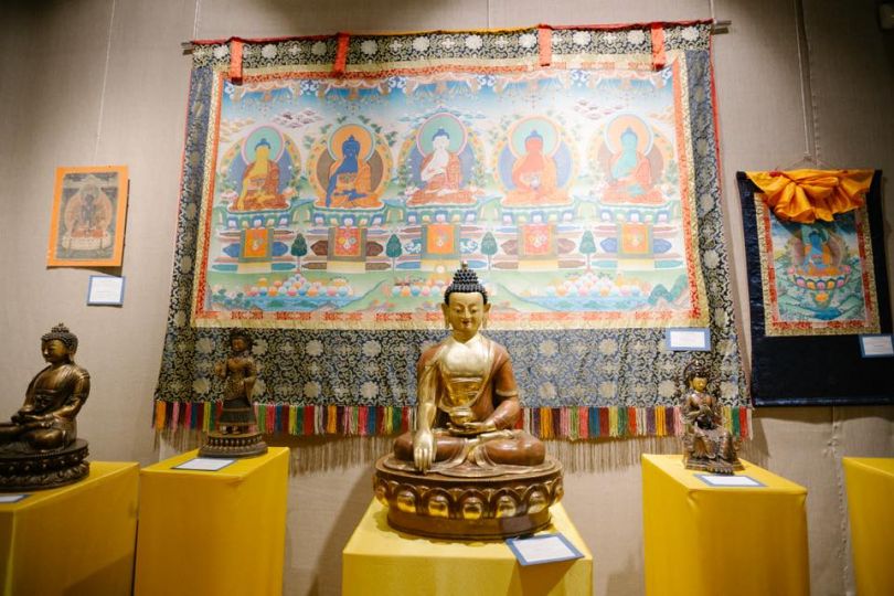 buddhist statues on exhibition