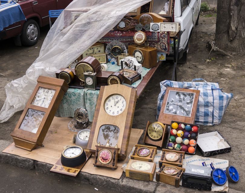 flea market with old items