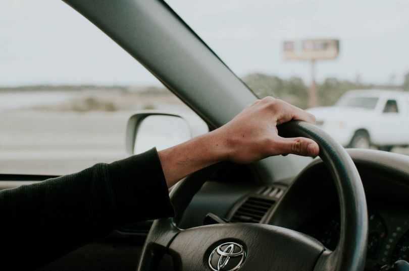 Person behind the wheel