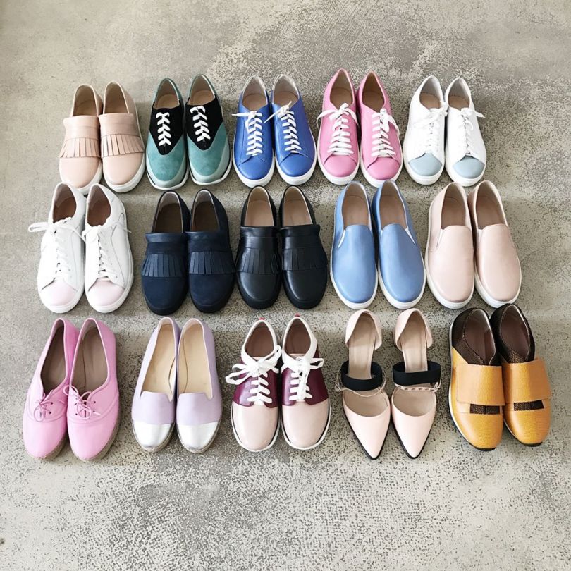 many pairs of beautiful shoes