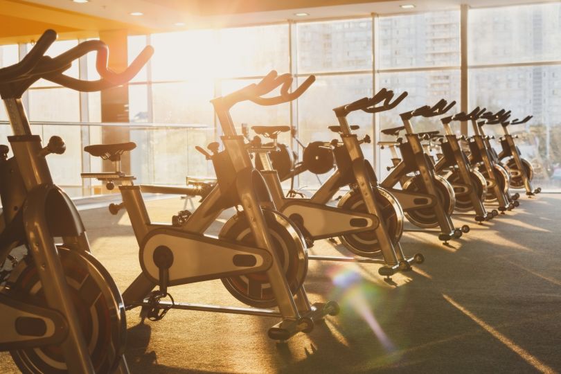 Empty gym in sunlight