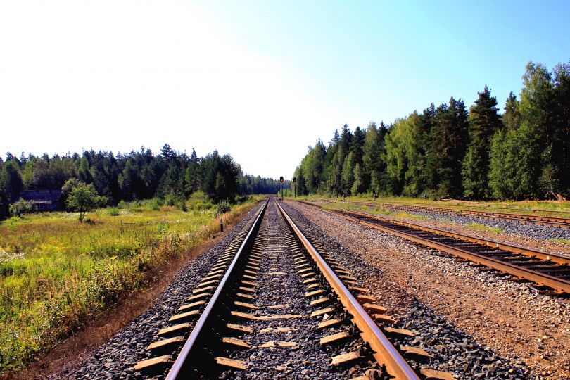 empty railway road